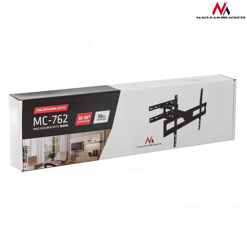 Maclean MC-762 TV Bracket Wall Mount Universal Swivel Adjustable Double Arm 37'' - 80" VESA LCD LED