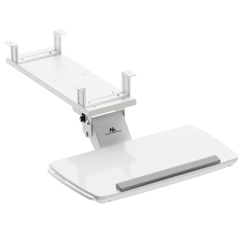 Maclean under-desk keyboard holder, adjustable, max. 5kg, white, MC-156 W