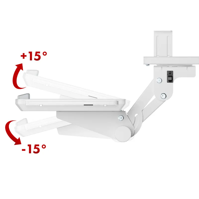 Maclean under-desk keyboard holder, adjustable, max. 5kg, white, MC-156 W