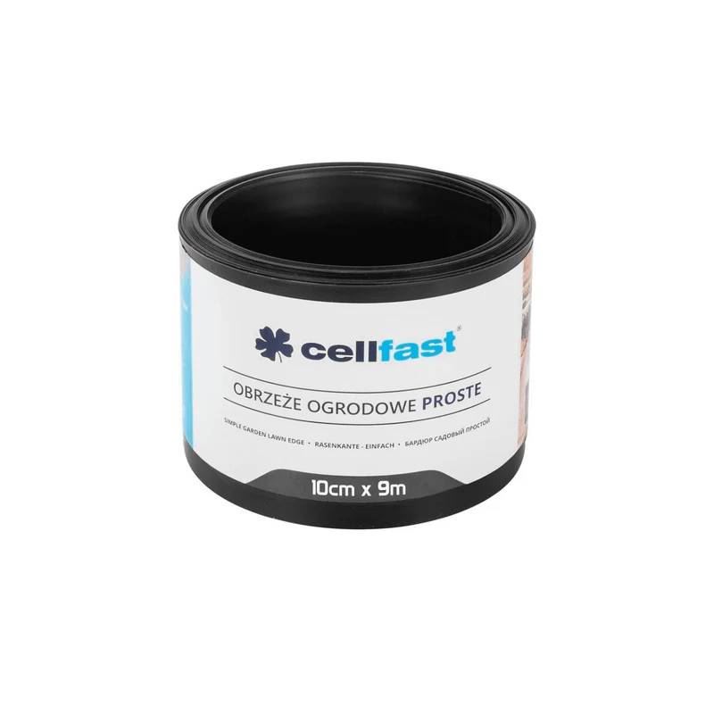 Straight garden edge 10cm x 9m Cellfast black