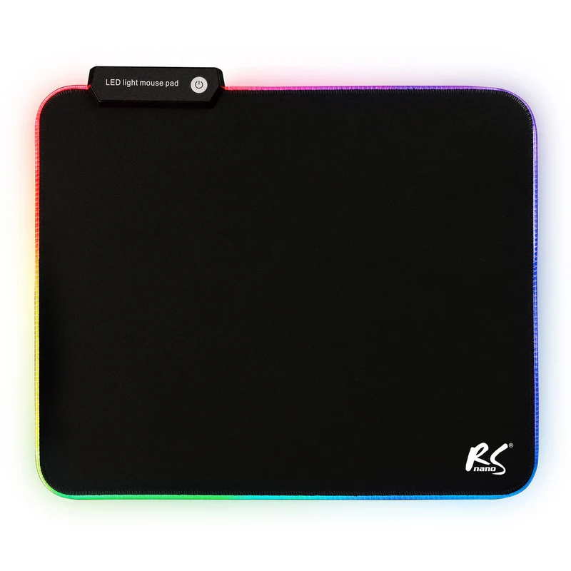 NanoRS RS704 Gaming Mouse Pad LED RGB Lighting Non Slip Desk USB 30x25cm Plug & Play