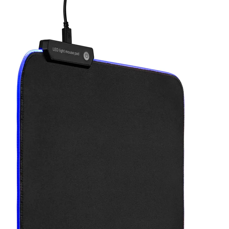 NanoRS RS704 Gaming Mouse Pad LED RGB Lighting Non Slip Desk USB 30x25cm Plug & Play