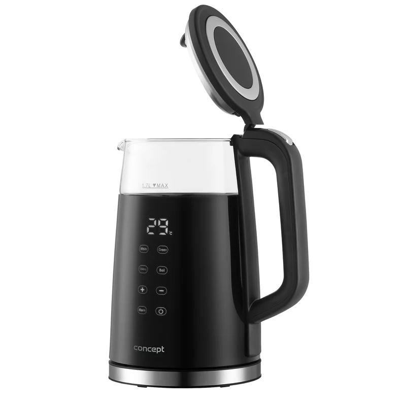 Concept RK4100 1.7L Glass Electric Kettle with Temperature Control and Keep Warm Function