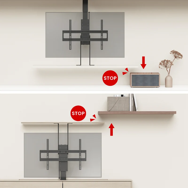 Maclean electric ceiling/floor mount, extendable, 43''-88'', VESA 600x400, max 60kg, 100-240V AC,50/60Hz