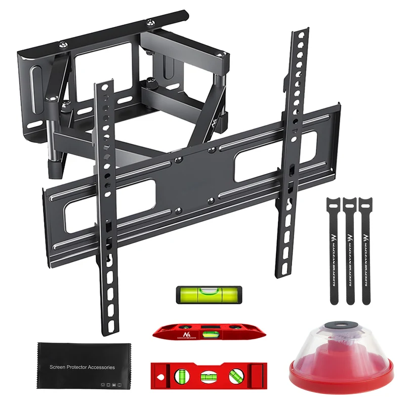 Maclean TV Mount, max VESA 400x400, 32-75", 50kg, horizontal and vertical angle adjustment, profile 80-380mm, black, MC-788
