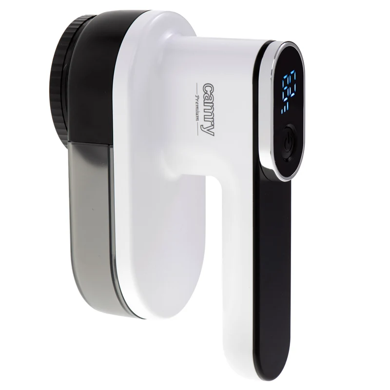 Camry fabric shaver, LCD display, Li-Ion rechargeable battery, white and black, CR 9620