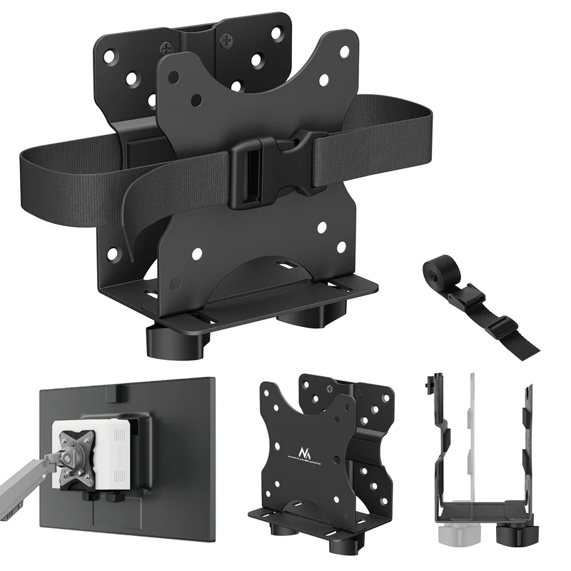 Maclean mini computer mount, 17-70mm range, VESA compatible, max load 5kg, black, MC-115 B
