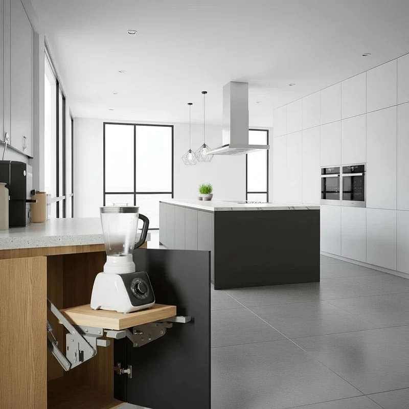 Maclean MC-497 Elevator, built-in extendable kitchen shelf 5-20kg. 820x168x106mm