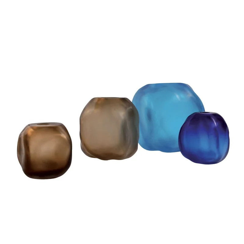 Murano Glass Vase MASSE BIG Sandblasted by Wave Murano Glass