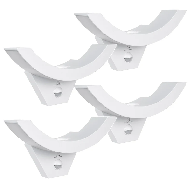 Maclean LED Motion Sensor Light, PIR sensor, white, 10W, IP54, 800 lm, MCE290 W, 4 pieces