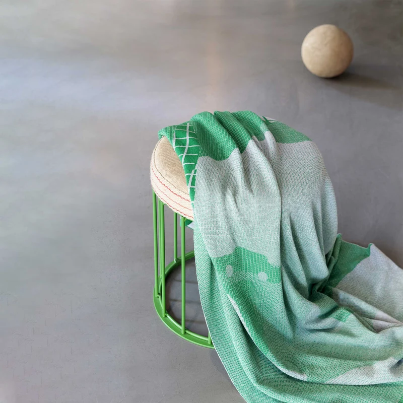 Wool Throw Blanket Panoramica III 03 by Serena Confalonieri for Lanificio Leo
