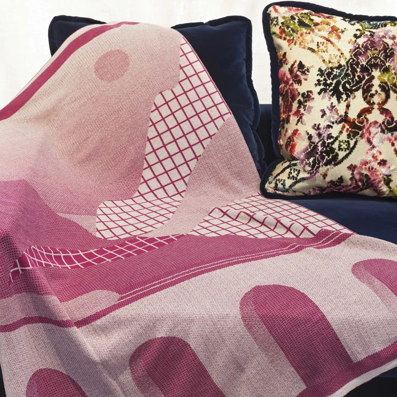 Wool Throw Blanket Panoramica I 01 by Serena Confalonieri for Lanificio Leo