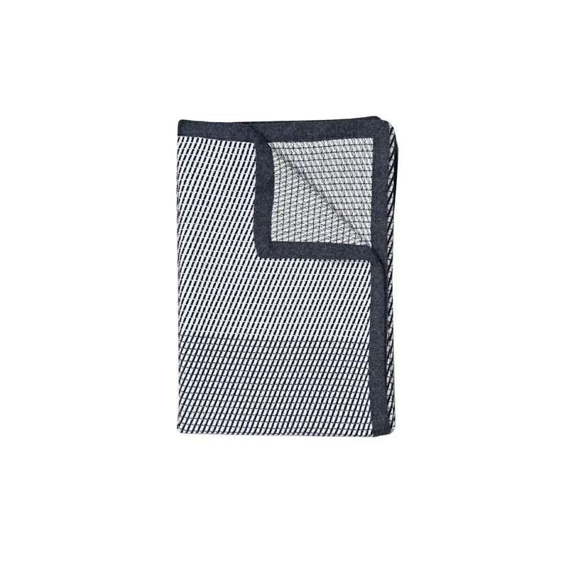 Wool Throw Blanket FLUX 01 by Esther Van Schuylenbergh for Lanificio Leo