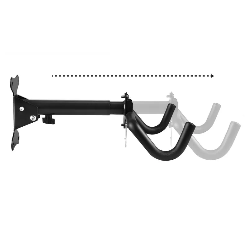 Maclean Horizontal Wall-Mounted Bike Rack, Steel, Max. Load 30 kg, MC-484, 3 pieces