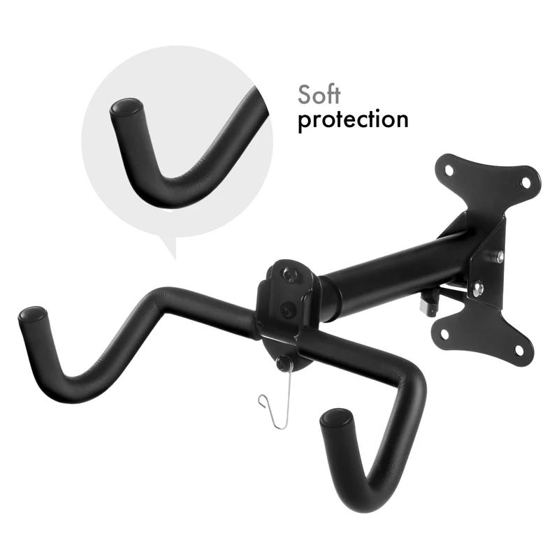 Maclean Horizontal Wall-Mounted Bike Rack, Steel, Max. Load 30 kg, MC-484, 3 pieces
