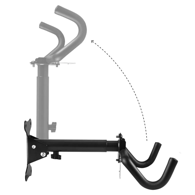 Maclean Horizontal Wall-Mounted Bike Rack, Steel, Max. Load 30 kg, MC-484, 3 pieces