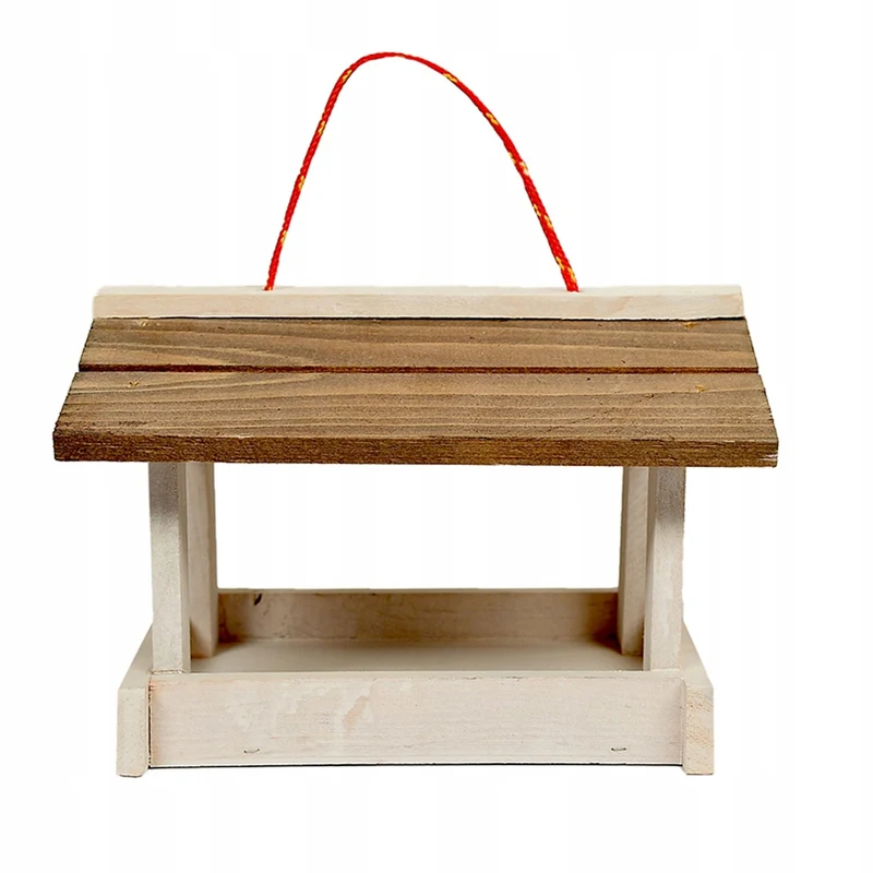 Woodok bird feeder, wooden, hanging, impregnated, outdoor bird feeding station