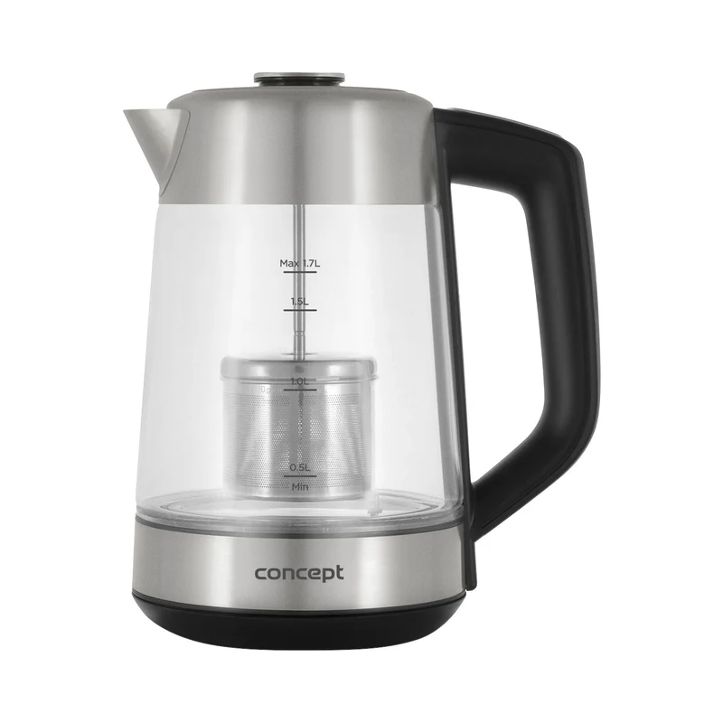 Concept Glass Kettle Electric + Tea Infuser 1.7L Temperature Control LED Lighting 2200W