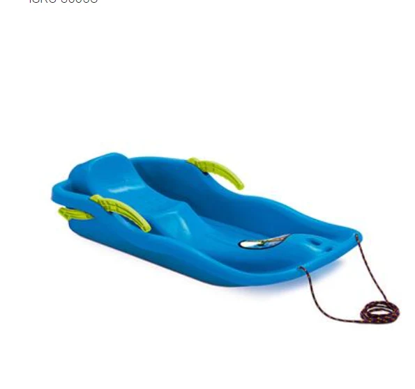 Prosperplast Plastic Kids Sledge with Brakes Rope Down Hill Slide Winter Tobogan Outdoors Fun