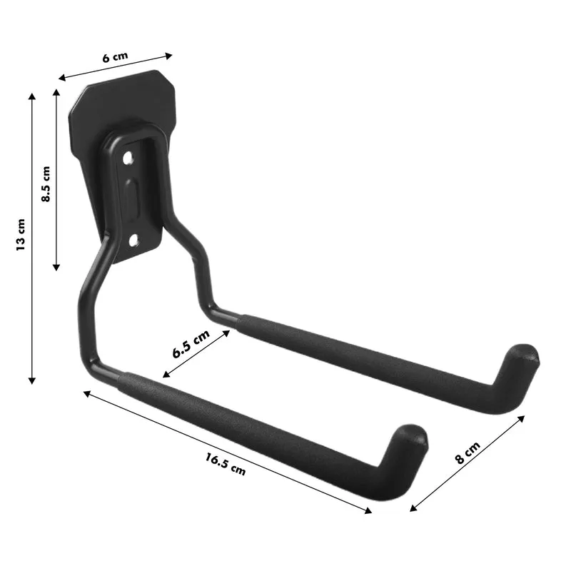Maclean wall mount/hanger for tires, gardening tools, ladders, hoses, bicycles, steel, max. load 35 kg, MC-440, 3 pieces