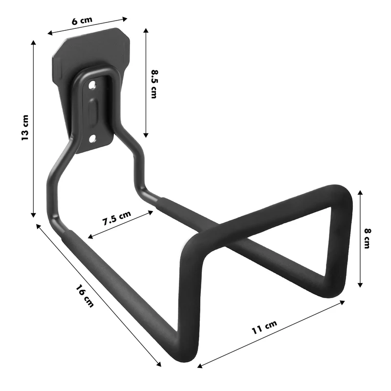 Maclean wall mount for garage, for tires, gardening tools, ladder, hoses, bicycles, steel, max. load 35 kg, MC-441, 3 pieces