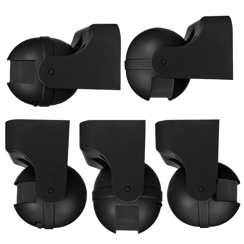 Maclean PIR motion sensor, infrared, IP44, black with black cover, range 12 m, max. load 300/1200 W, MCE358 B/B