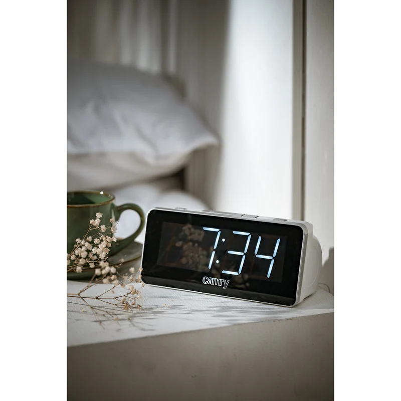 Camry CR 1156 radio alarm clock AM and FM frequency LED display