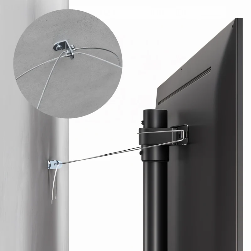 Maclean TV floor stand bracket, 32-70", max. VESA 400x400, max. 40kg, MC-494