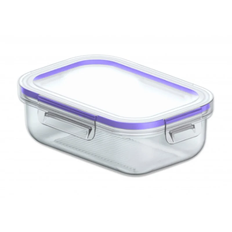 Practic food container, capacity 2 l, lid with clips