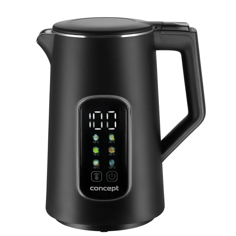 Concept electric kettle, 1.7L, temperature control, LED display, Cool touch surface, water level indicator, RK3385