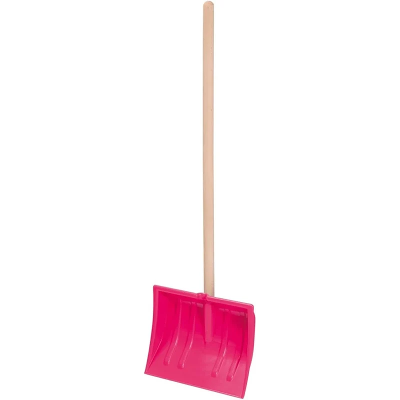 Prosperplast Bobo Children's Snow Shovel Sand Shovel - Pink - 88 cm Wooden Handle - Winter Fun Summer Beach