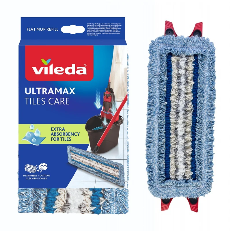 Vileda mop pad for cleaning tiles and PVC, Ultramax Tiles Care