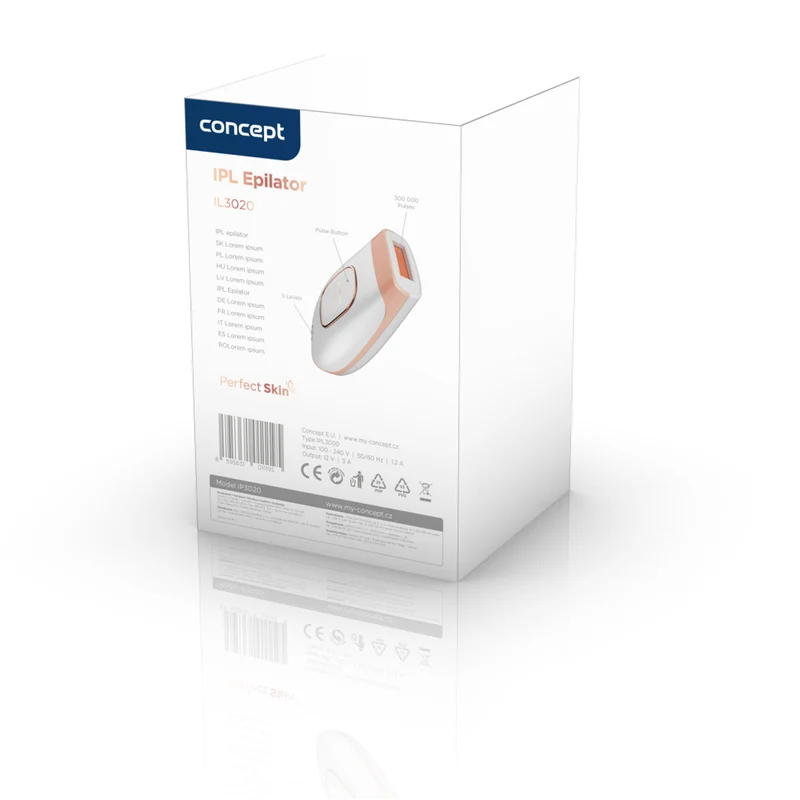 Concept Perfect Skin IPL epilator 2 modes 5 intensity levels IL3000