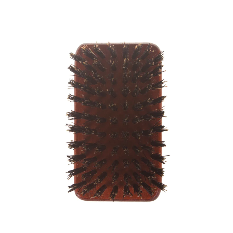 Barber hair and beard brush 100% boar bristles beech wood