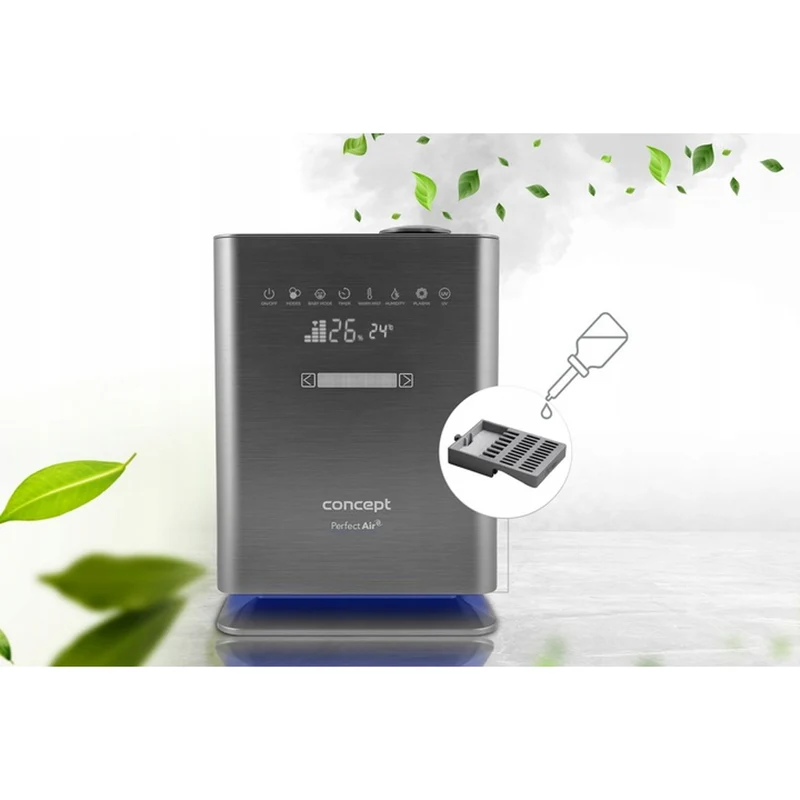 CONCEPT ZV2021 Humidifier Perfect Air Wifi Remote Aromatherapy Timer UV UVC LED Display