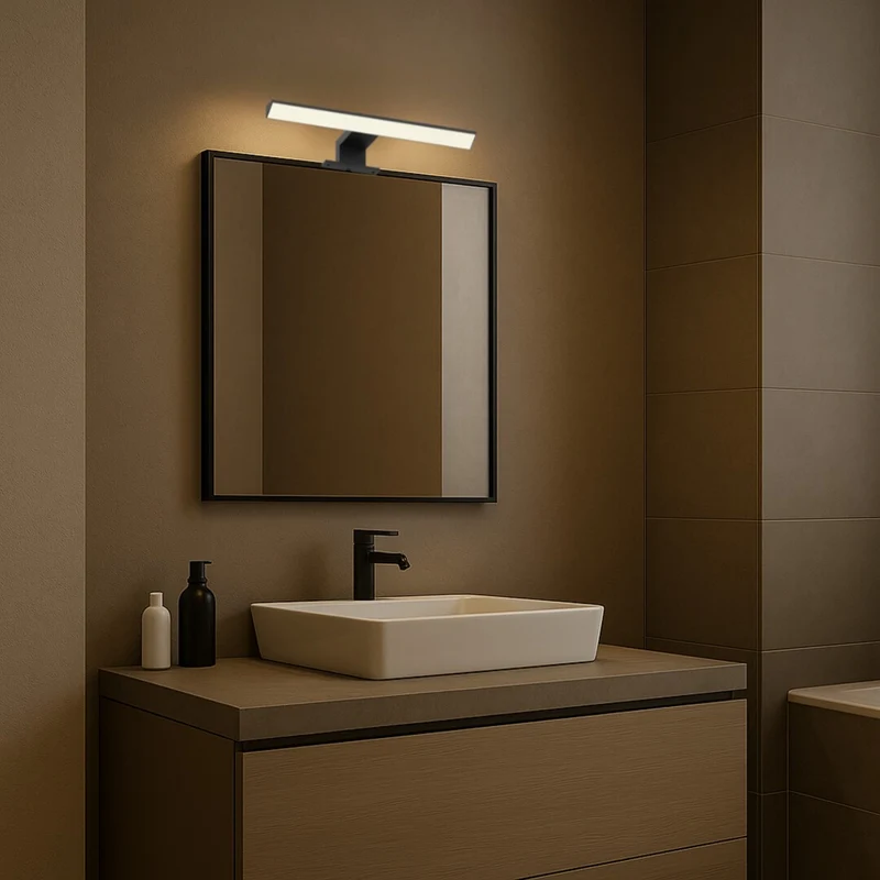 Rabalux bathroom lamp, 6W power, 4000K natural white, IP44. black, Loric