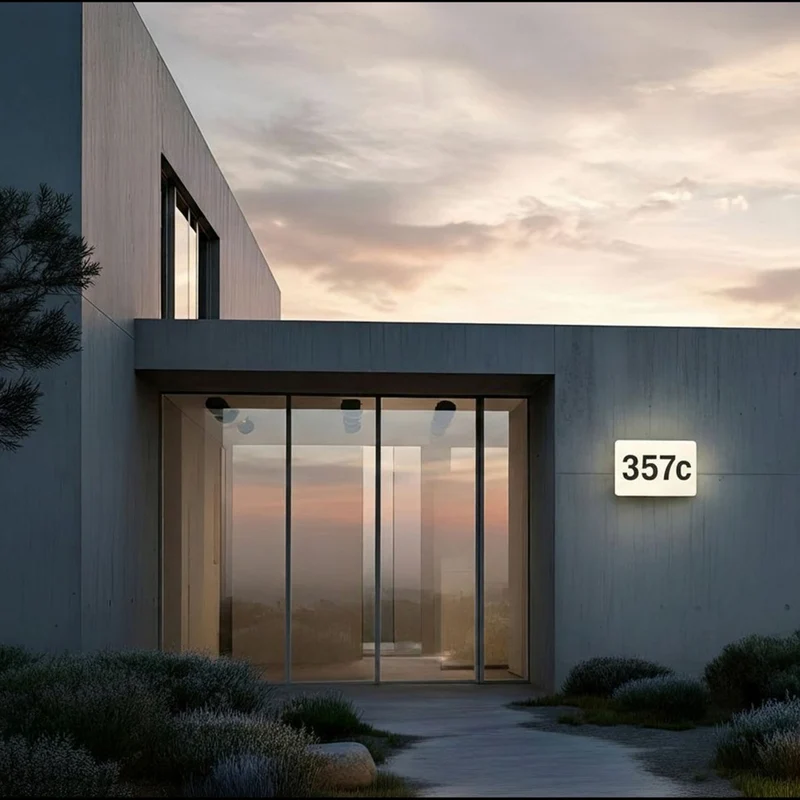 Maclean LED Lamp, house number, with twilight sensor, white, max. 10W, IP65, neutral color temperature (4000K), max. 1000 lm, MCE292 W