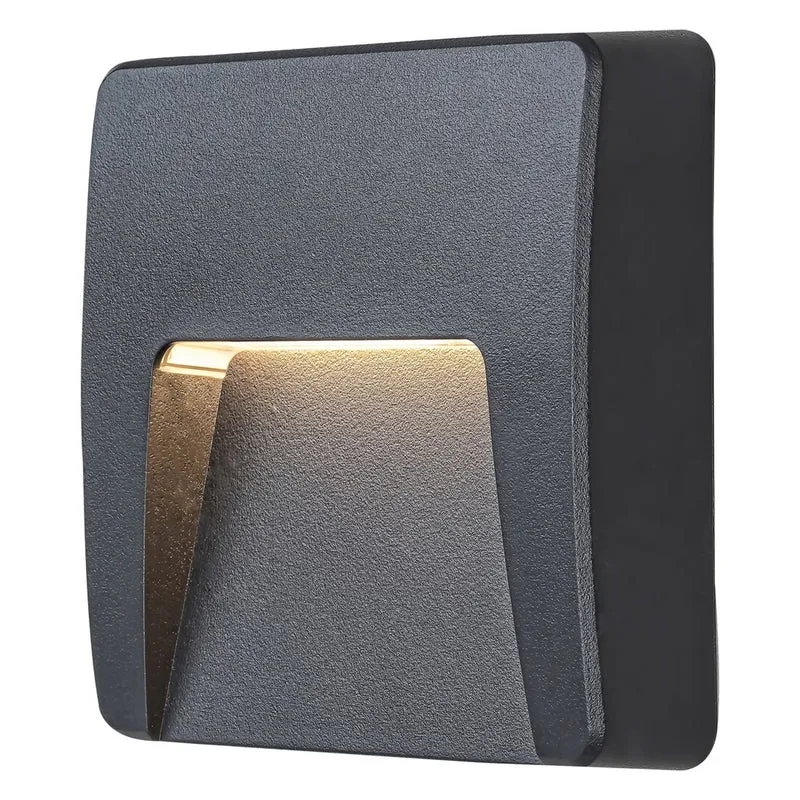 Rabalux wall lamp, outdoor, IP65, LED 3W, anthracite, Trento