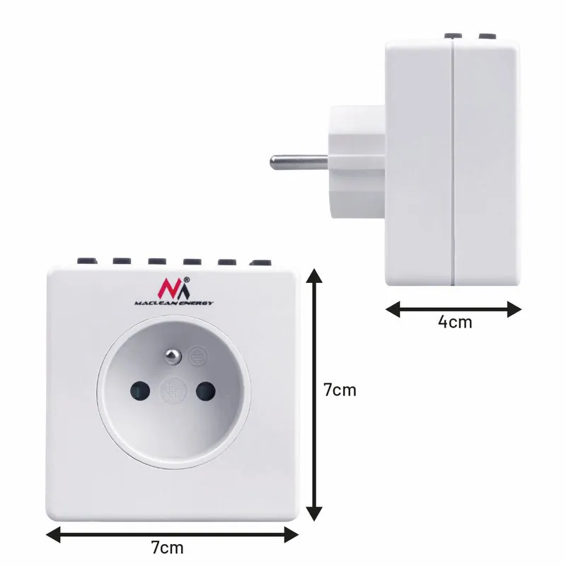 Digital timer, random function, timer, 10 programs, max 156 programs, type E, 3600W, Maclean MCE30
