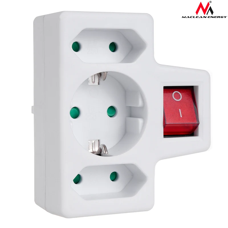 Maclean Energy - Various Schuko / Euro plugs - With or without switch