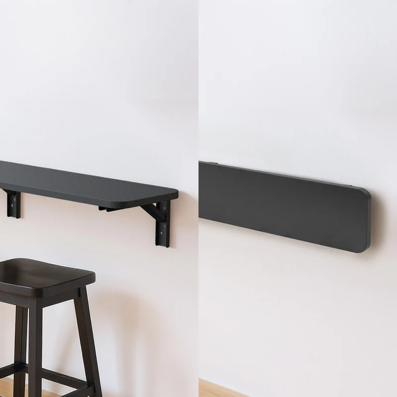 Maclean folding shelf/top, black, 100x20 cm, max. 50 kg, MC-129 B