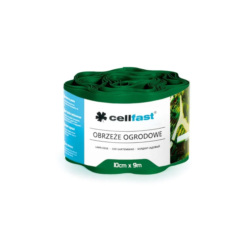 Cellfst 30-021H Corrugated Lawn Edging 10cm x 9m Dark Green Garden Border Edge