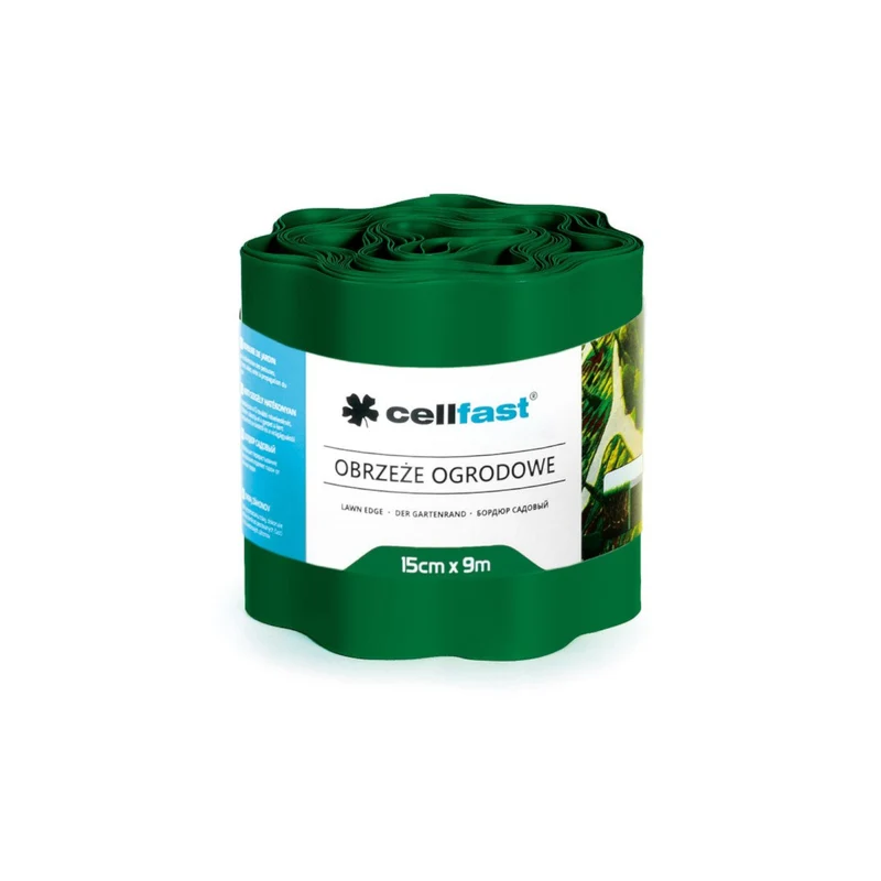 Garden wavy edging 15cm x 9m Cellfast dark green