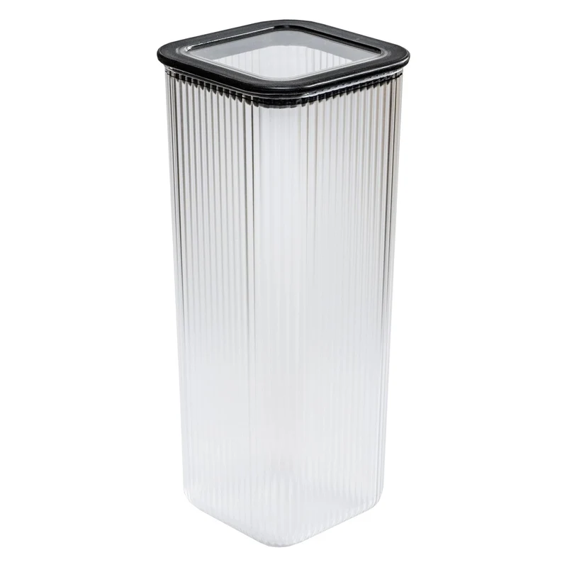 Branq kitchen container, for food, 2.38 l, transparent with black seal, Neroli