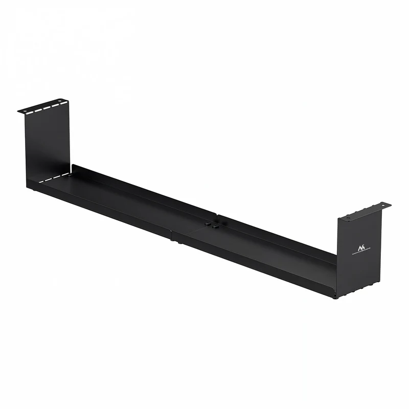 Maclean compact under-desk cable organizer, max load 5kg, black, MC-107 B