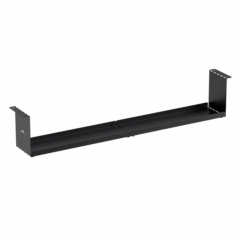 Maclean compact under-desk cable organizer, max load 5kg, black, MC-107 B