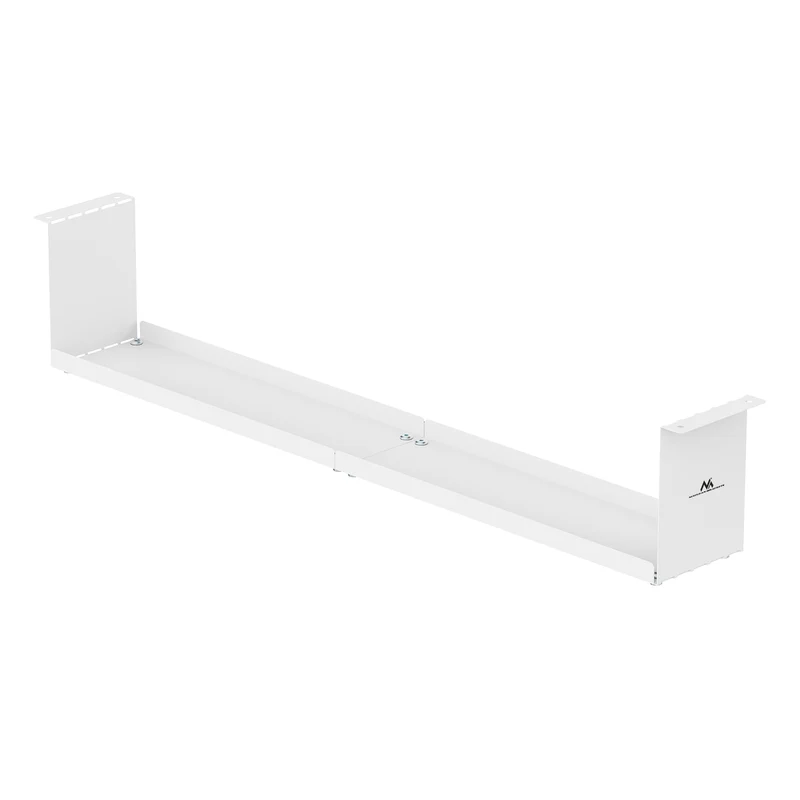 Maclean compact under-desk cable organizer, max load 5kg, white, MC-107 W