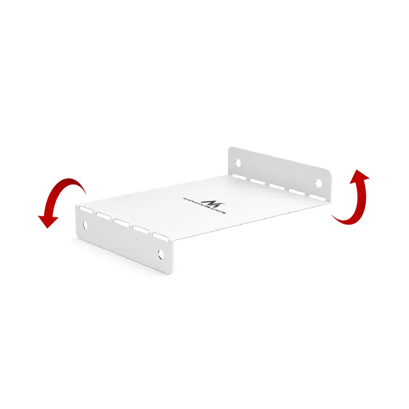 Maclean compact under-desk cable organizer, max load 5kg, white, MC-107 W