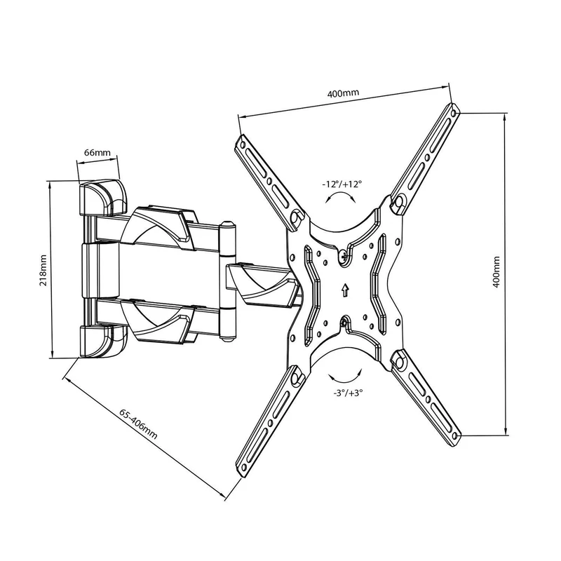 Maclean MC-743 TV Wall Mount Bracket Monitor Plasma LCD LED Holder 13" - 65" VESA 30kg
