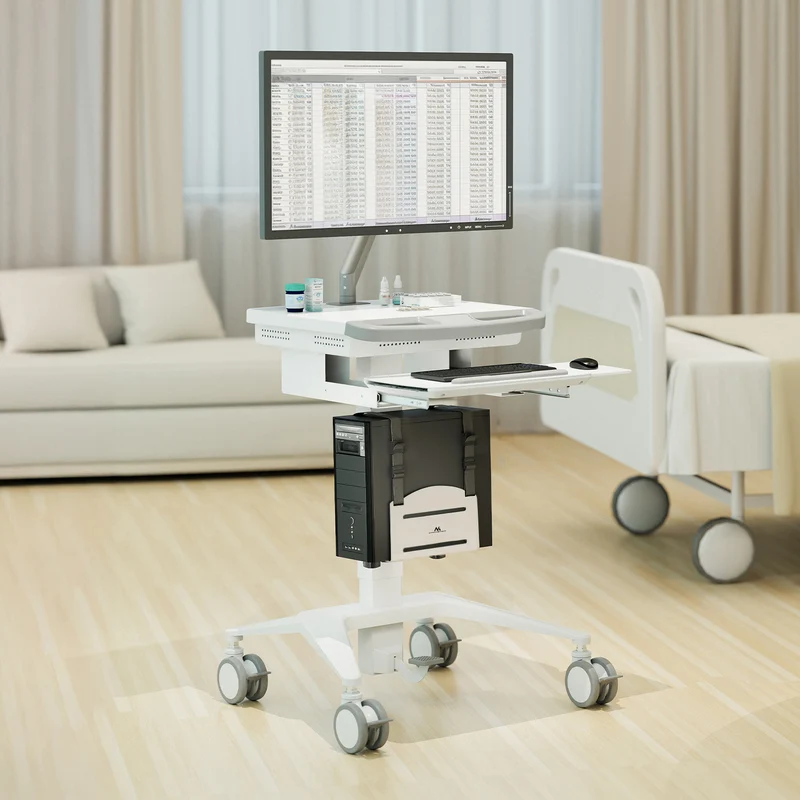 Maclean CPU computer mount, 122-212mm range, 10kg max load, white, MC-116 W